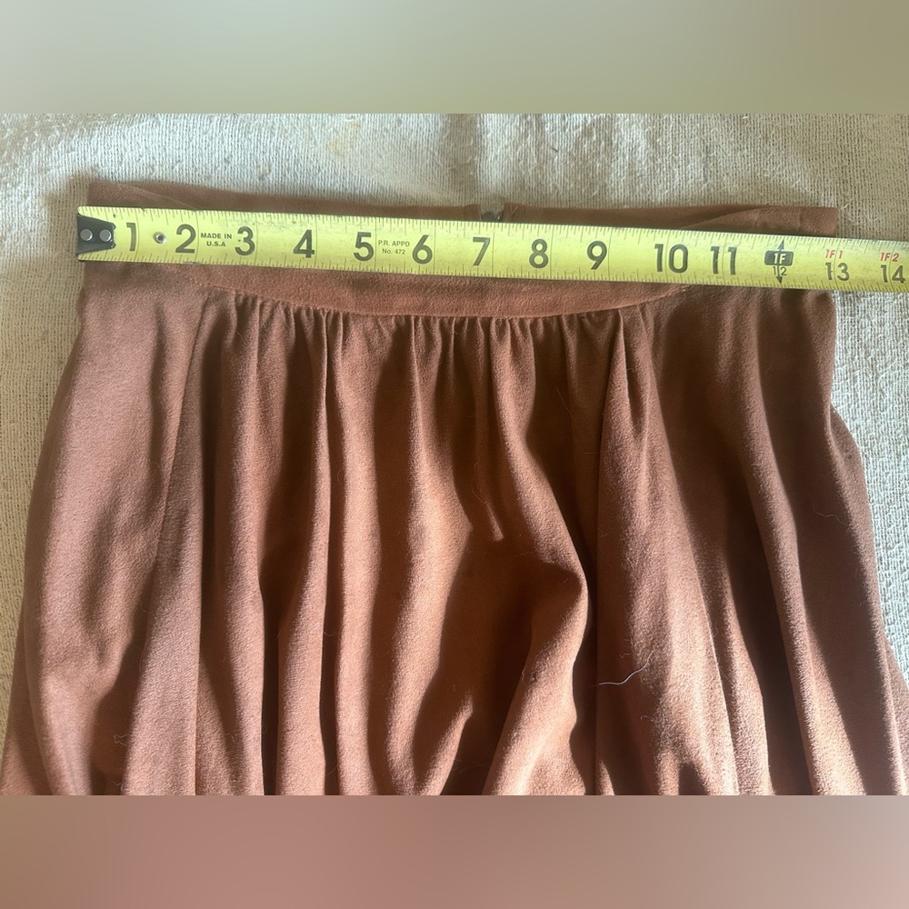COUNTRY GIRL Skirt Blouse Set Womens Vintage 9-10 Ship’n Shore Rust Warm Brown - Picture 14 of 16